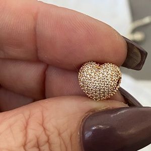 Authentic Pandora Clip - Rose Gold Pave Heart ❤️